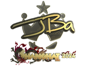 Наклейка | JBa (золотая) | Шанхай-2024