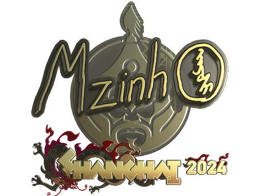 Sticker | mzinho (Gold) | Shanghai 2024