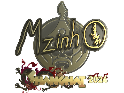Sticker | mzinho (Gold) | Shanghai 2024