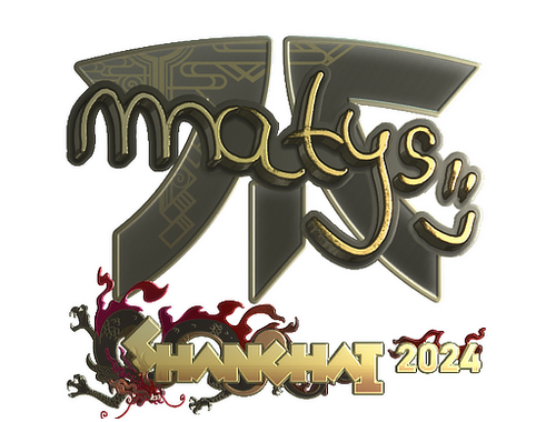 Наклейка | MATYS (золотая) | Шанхай-2024