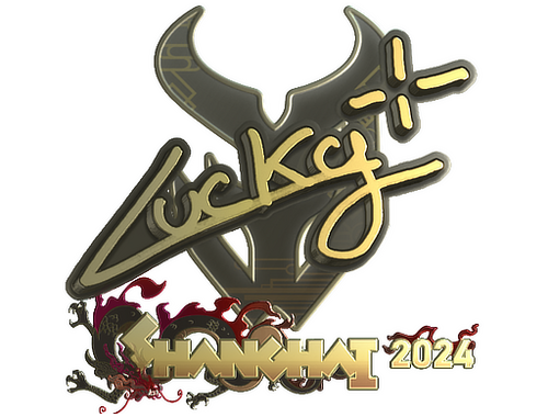 Pegatina | Lucky (dorada) | Shanghái 2024