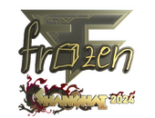 Наклейка | frozen (золотая) | Шанхай-2024