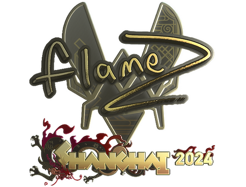 Наліпка | FlameZ (золота) | Шанхай 2024