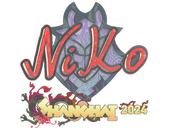 Наклейка | NiKo (голографическая) | Шанхай-2024