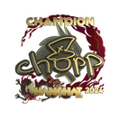 Sticker | chopper (Gold, Champion) | Shanghai 2024
