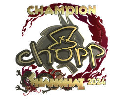 Sticker | chopper (Gold, Champion) | Shanghai 2024