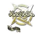 Наклейка | Aleksib (золотая) | Париж-2023