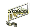 Sticker | electronic (Gold) | Paris 2023