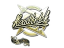 Sticker | headtr1ck (Gold) | Paris 2023