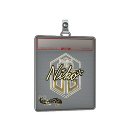 Sticker Slab | niko (Gold)  | Paris 2023