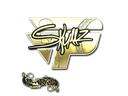 Sticker | skullz (Gold) | Paris 2023
