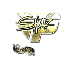 Sticker | skullz (Gold) | Paris 2023