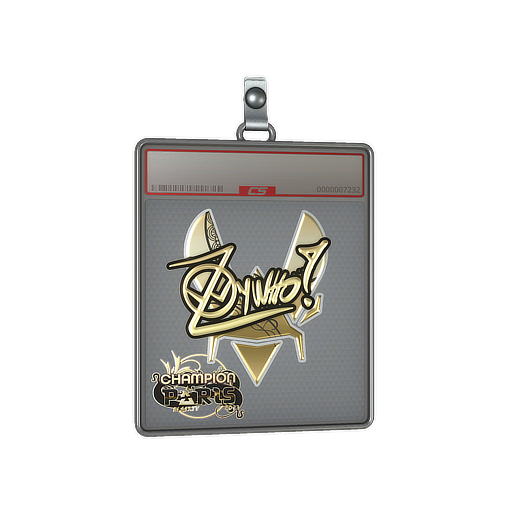 Placa de Adesivo | ZywOo (Dourado) | Campeões do Paris 2023