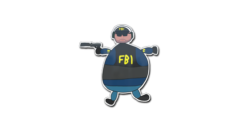 Sticker | Poorly Drawn FBI