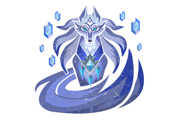 Glitter Monster Hunter Sticker - Crystal Maiden (Wolf)