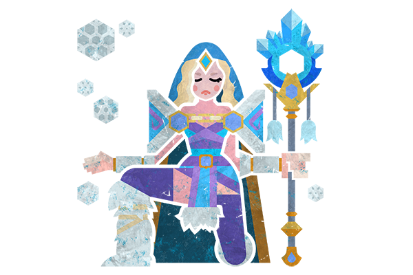 Glitter Monster Hunter Sticker - Crystal Maiden