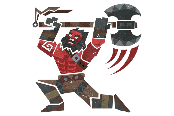 Glitter Monster Hunter Sticker - Axe
