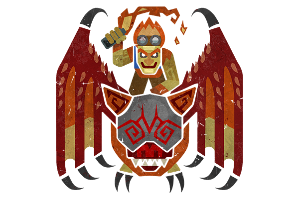 Glitter Monster Hunter Sticker - Batrider