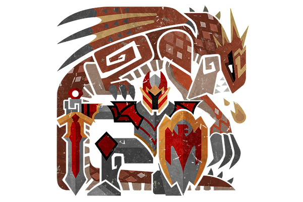 Glitter Monster Hunter Sticker - Dragon Knight