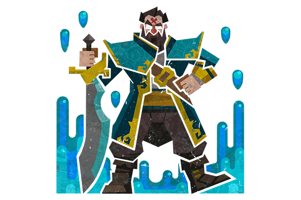 Glitter Monster Hunter Sticker - Kunkka