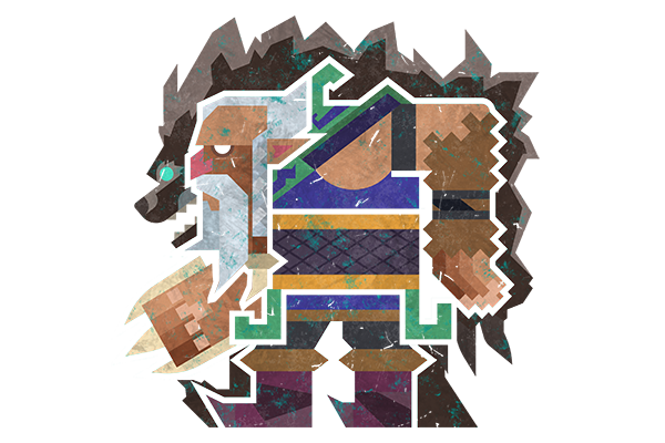 Glitter Monster Hunter Sticker - Lone Druid