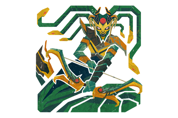 Glitter Monster Hunter Sticker - Medusa