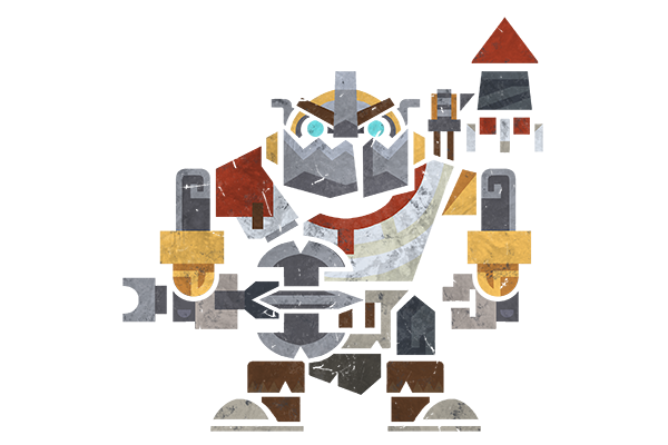 Glitter Monster Hunter Sticker - Clockwerk