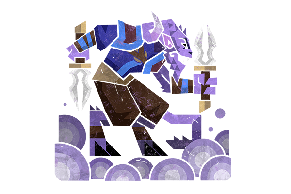 Glitter Monster Hunter Sticker - Riki