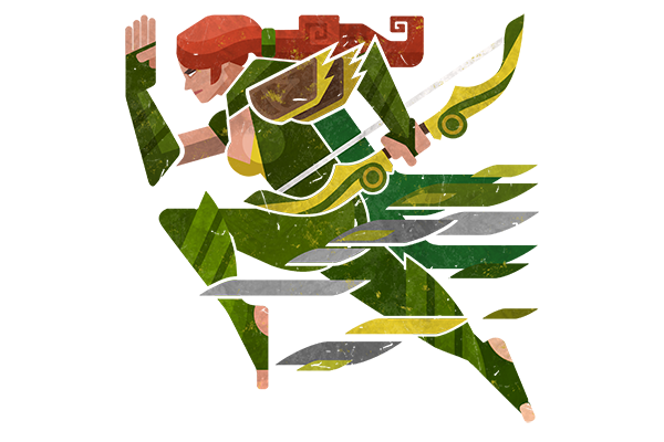 Glitter Monster Hunter Sticker - Windranger