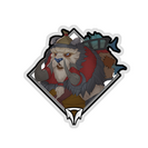 Glitter Crownfall Sticker - Tusk