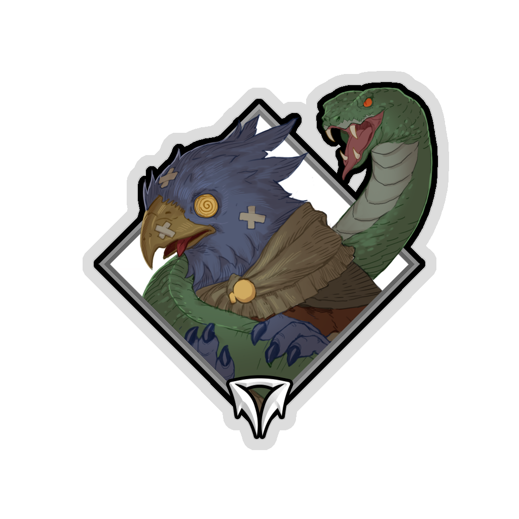 Gold Crownfall Sticker - Snake Charmer