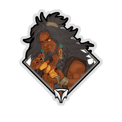 Glitter Crownfall Sticker - Mox the Scrap Merchant