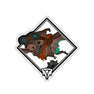 Glitter Crownfall Sticker - Sniffy