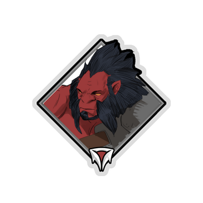 Glitter Crownfall Sticker - Axe