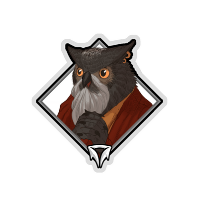 Glitter Crownfall Sticker - Threebeard the Hermit